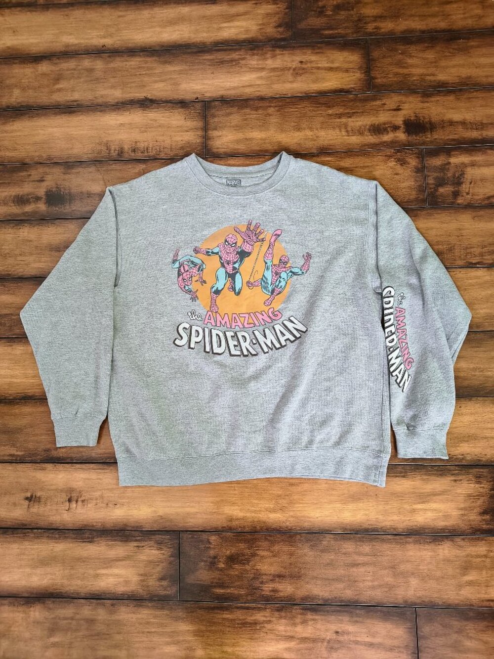 Marvel The Amazing Spider-Man Graphic Sweatshirt Grey Men’s Size XL